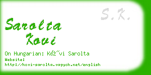 sarolta kovi business card